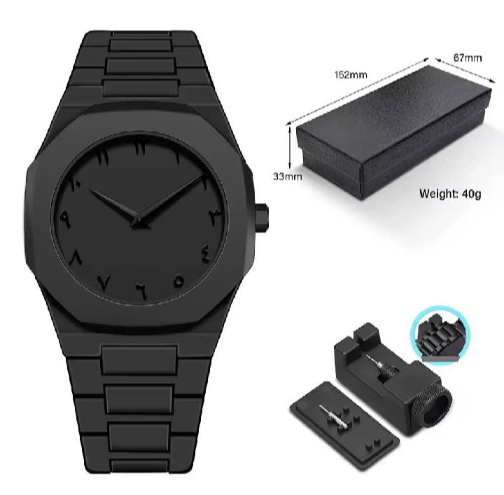 Black Aura Arabic Watch