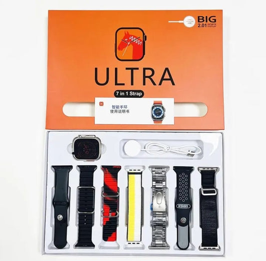 7 Straps in 1 Ultra 49MM Smart Watch for Men and Women